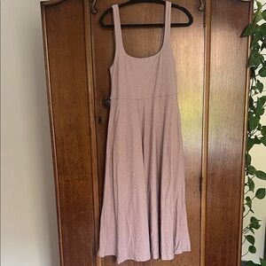 Beyond Yoga Featherweight At The Ready Square Neck Dress - Chai Color - Size S